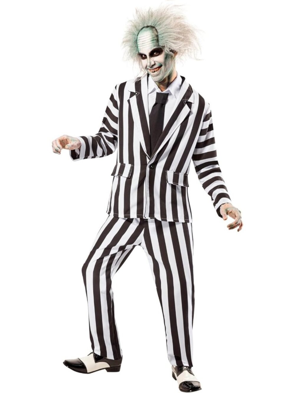 Spooky Beetlejuice Costume for Adults - Fun Halloween Outfit, Men's Fancy Dress
